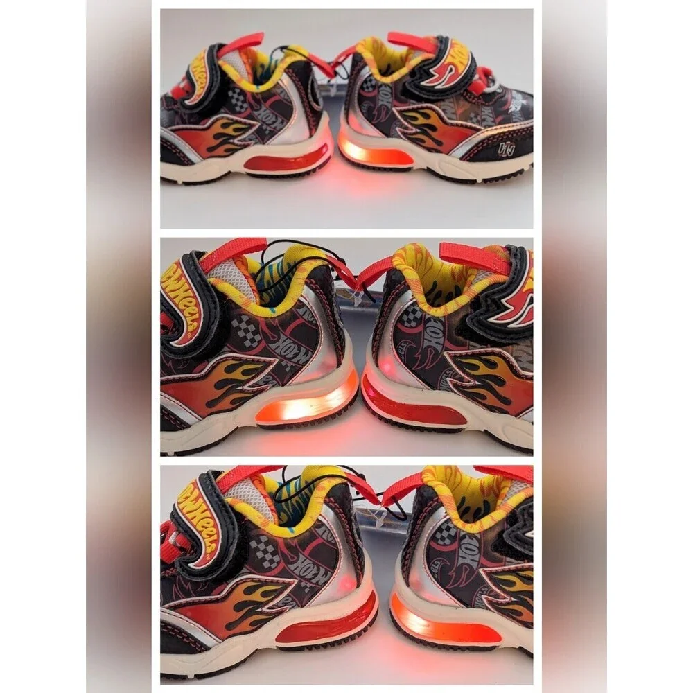 NWT Hot Wheels Toddler/Kids (Size 5) Light-Up Sneakers/Shoes w/Velcro Open Close